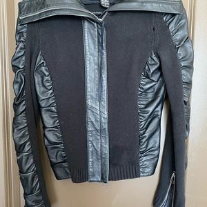 COPY - Express Leather Ruffled Sweater